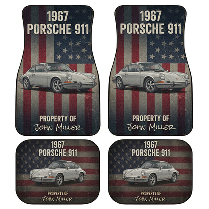 Personalized USA Flag Car Floor Mats | PersonalizedFury