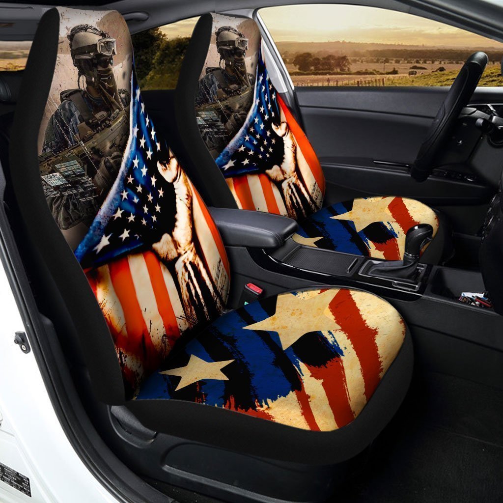 Personalized Veteran Car Seat Covers Custom Photo Car Accessories