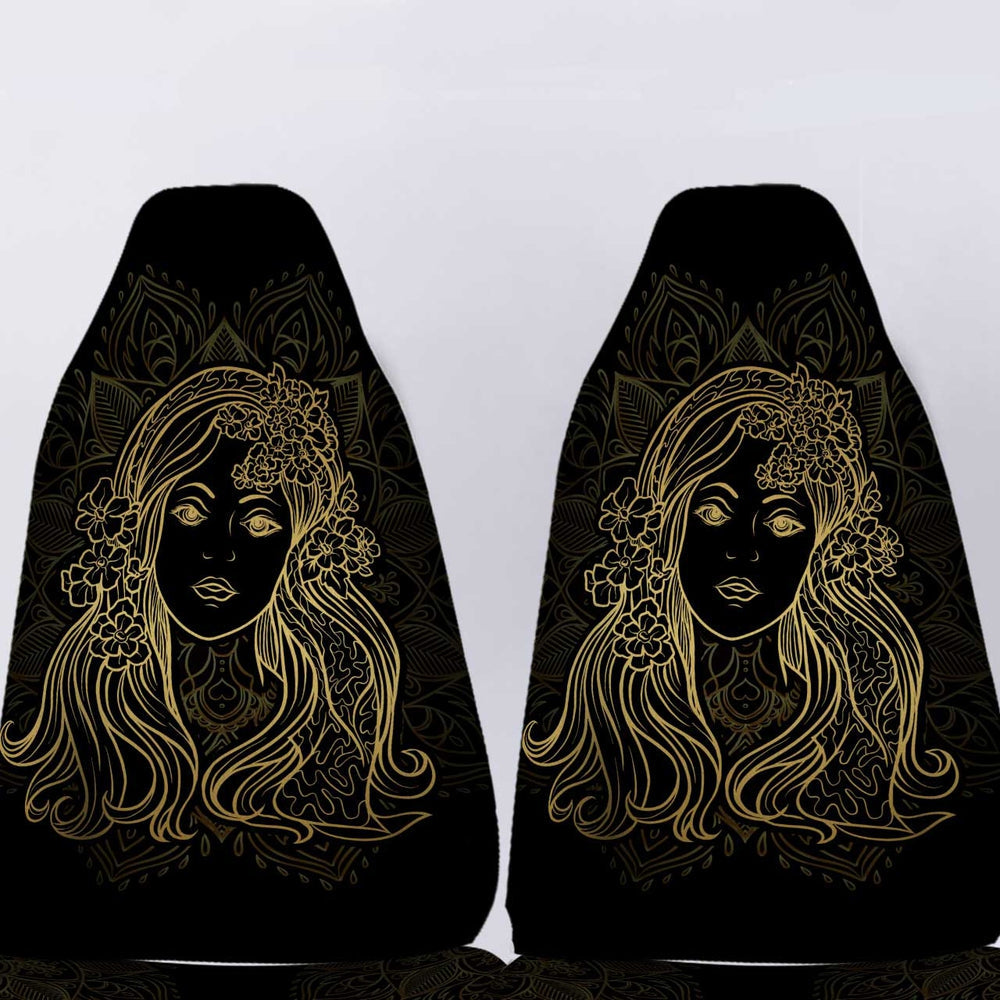 Personalized Virgo Car Seat Covers Custom Name Zodiac Sign Car Accessories