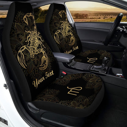 Personalized Zodiac Scorpio Car Seat Covers Custom Name Car Accessories