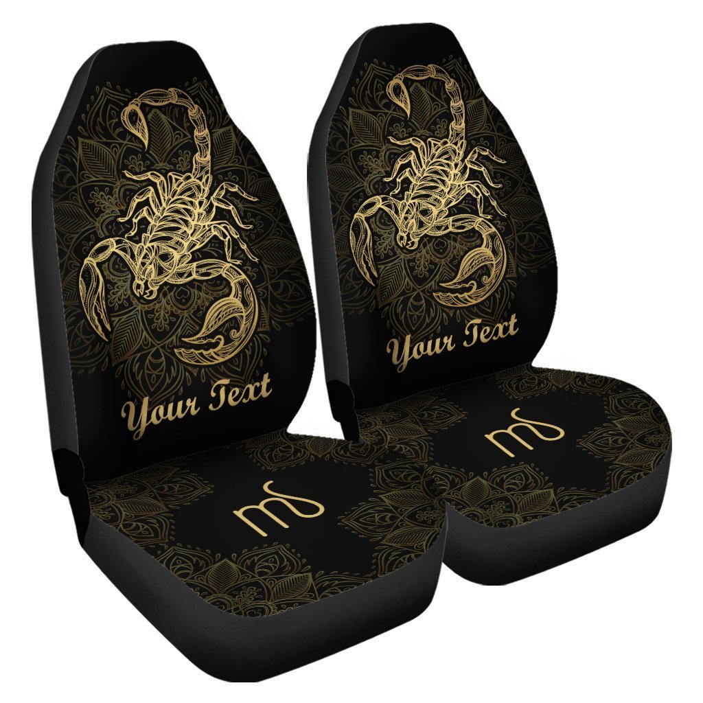 Personalized Zodiac Scorpio Car Seat Covers Custom Name Car Accessories