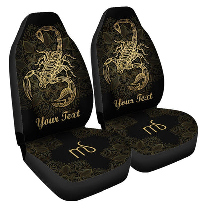 Personalized Zodiac Scorpio Car Seat Covers Custom Name Car Accessories