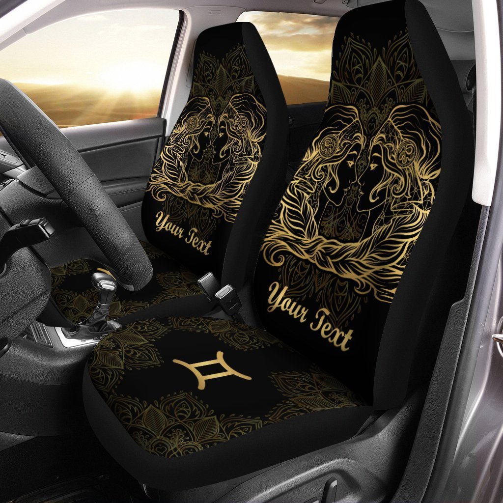 Personalized Zodiac Sign Gemini Car Seat Covers Custom Gemini Car Accessories