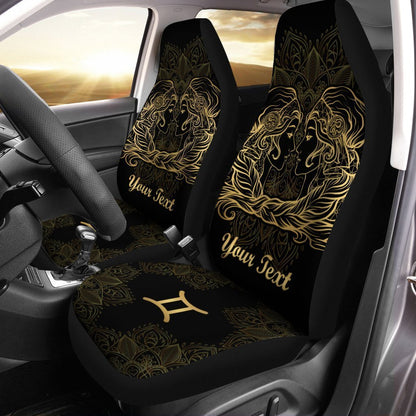 Personalized Zodiac Sign Gemini Car Seat Covers Custom Gemini Car Accessories