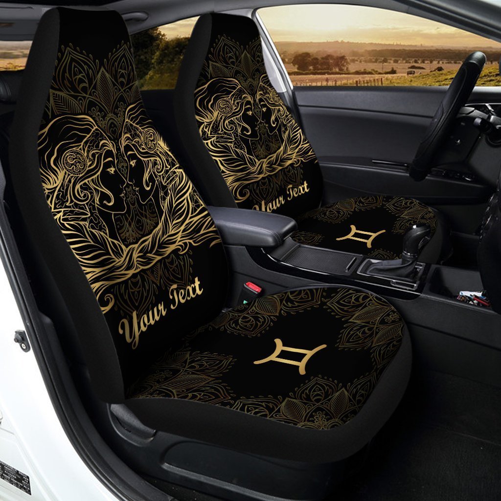 Personalized Zodiac Sign Gemini Car Seat Covers Custom Gemini Car Accessories