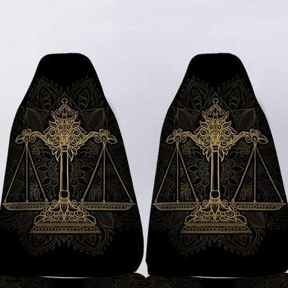 Personalized Zodiac Sign Libra Car Seat Covers Custom Name Car Accessories