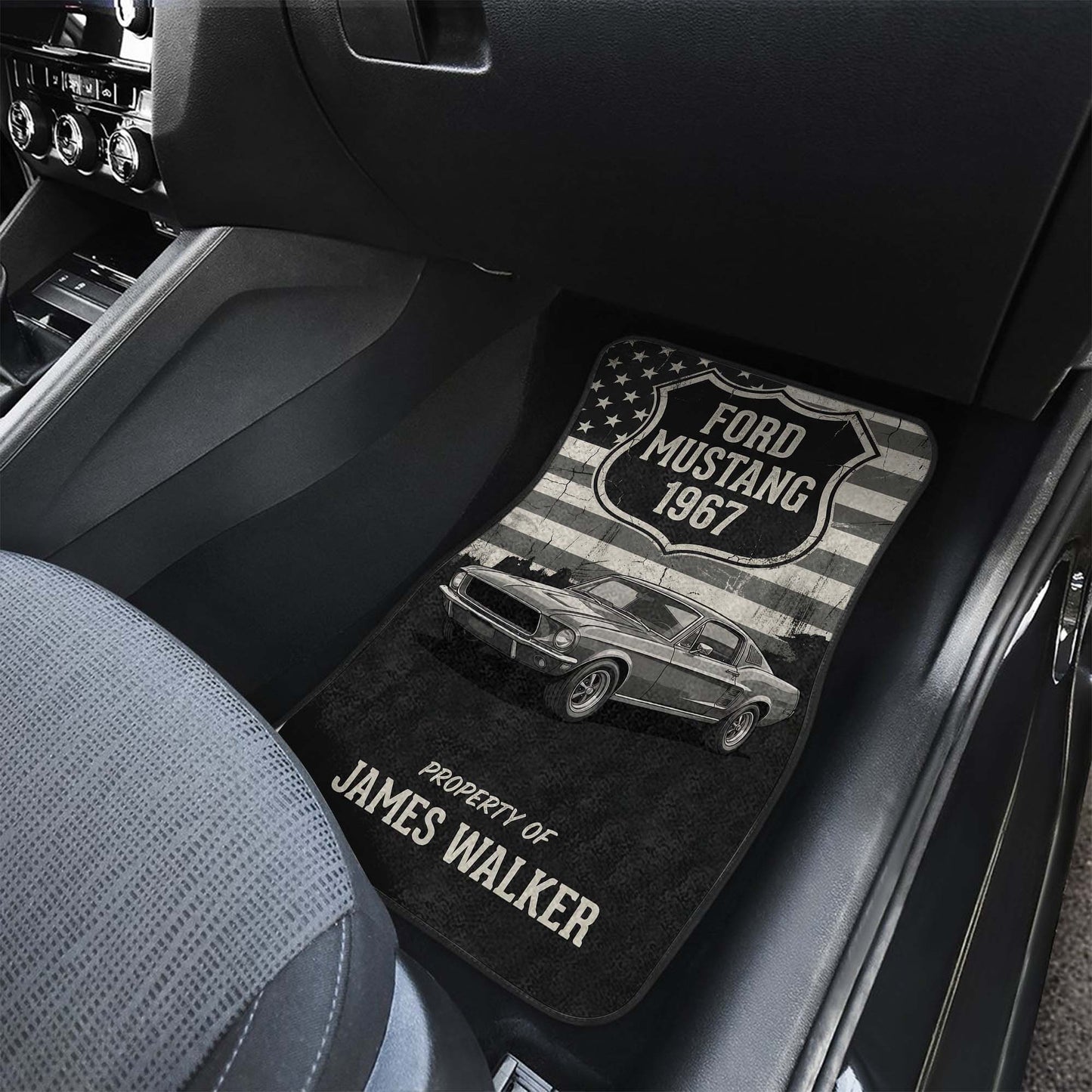 Custom Car Floor Mats – Upload Photo, USA Flag | PersonalizedFury
