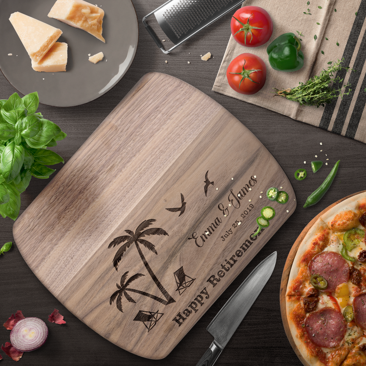 Personalized_Retirement_Cutting_Board_Dark_Rounded_H_Lifestyle_Mockup.png
