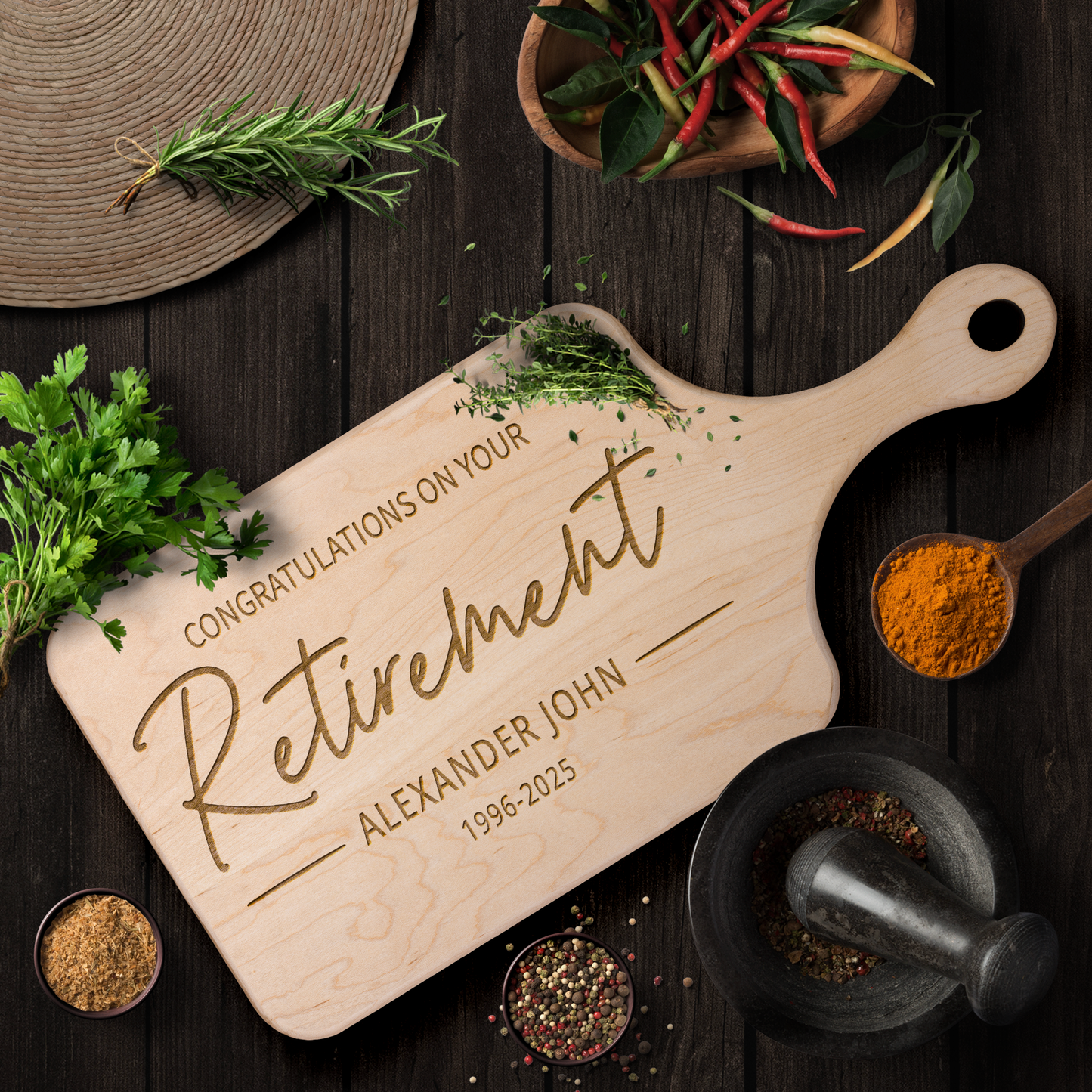 Personalized_Retirement_Cutting_Board__Light_Handle_Horizontal_Lifestyle_Mockup.png