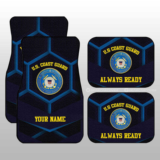 Personalzied U.S. Coast Guard Car Floor Mats Customized Name US Military Car Accessories