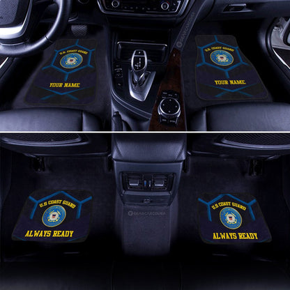 Personalzied U.S. Coast Guard Car Floor Mats Customized Name US Military Car Accessories
