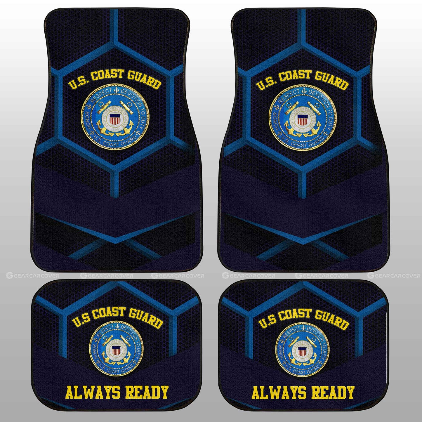 Personalzied U.S. Coast Guard Car Floor Mats Customized Name US Military Car Accessories