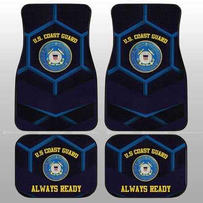 Personalzied U.S. Coast Guard Car Floor Mats Customized Name US Military Car Accessories