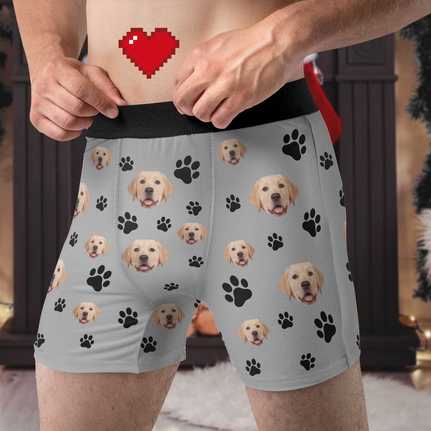 Pet Boxer Briefs - Personalized Photo Men's Boxer Briefs