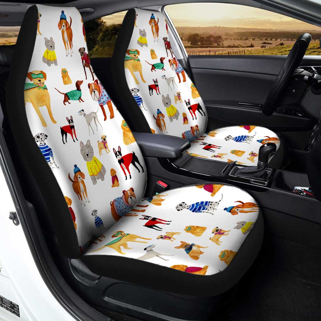 Pet Dogs Car Seat Covers Custom Pattern Dog Car Accessories