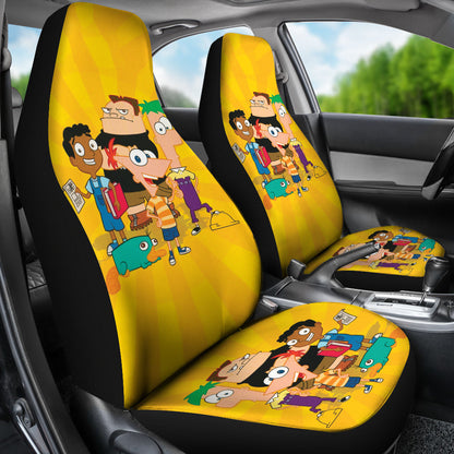 Phineas & Ferb Car Seat Covers Custom For Fans Ci221208-02