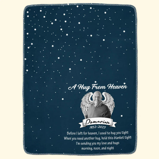 A Hug From Heaven - Personalized Photo Blanket