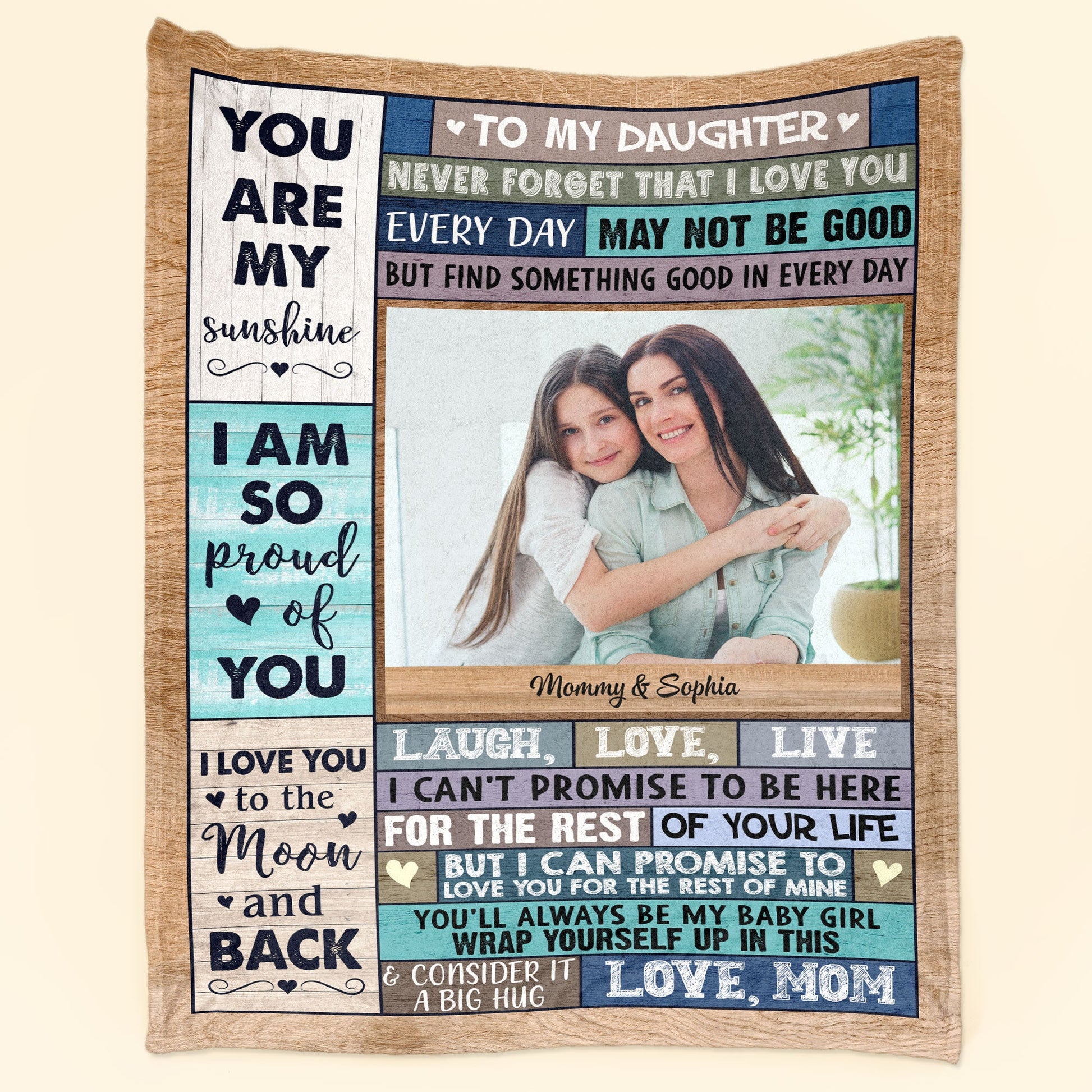 I Love You To The Moon & Back - Personalized Photo Blanket