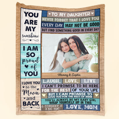 I Love You To The Moon & Back - Personalized Photo Blanket