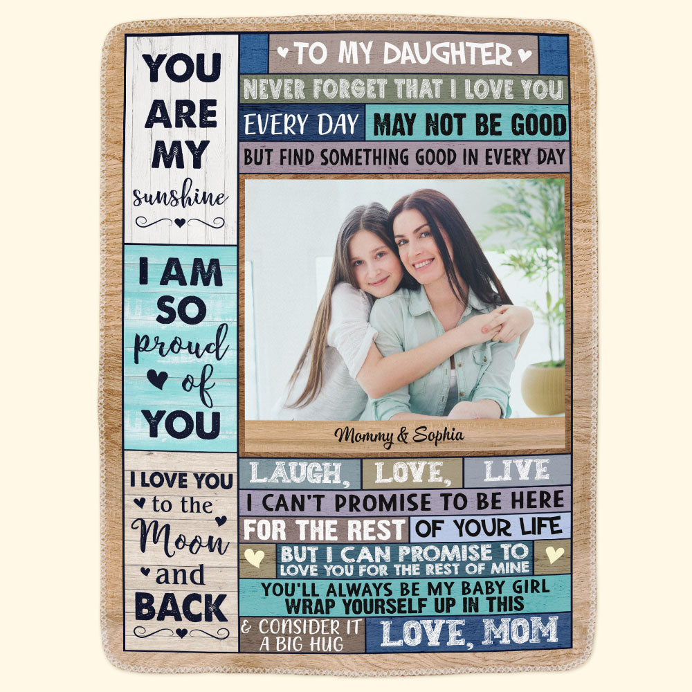 I Love You To The Moon & Back - Personalized Photo Blanket