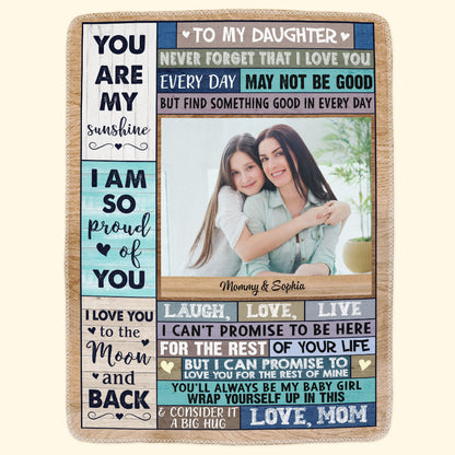 I Love You To The Moon & Back - Personalized Photo Blanket