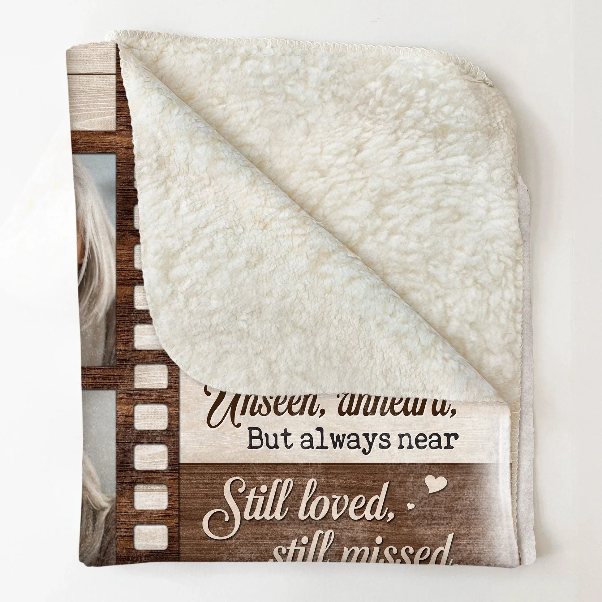 Those We Love Don't Go Away - Personalized Photo Blanket - Birthday, Loving Gift For Family Members With Lost One