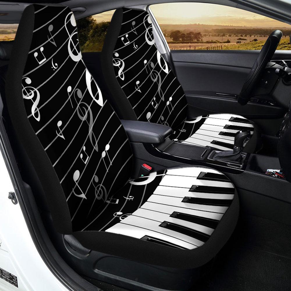 Piano Note Car Seat Covers Custom Music Car Accessories