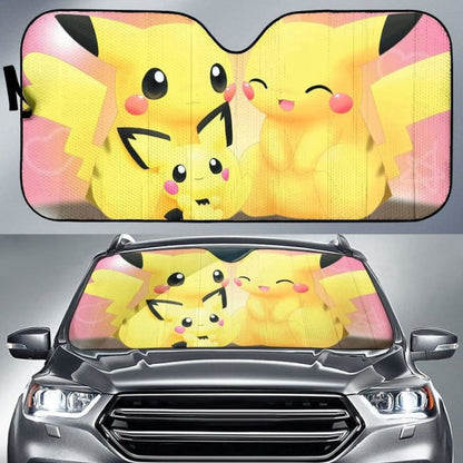 Pichu pikachu auto sun shades 918b Universal Fit