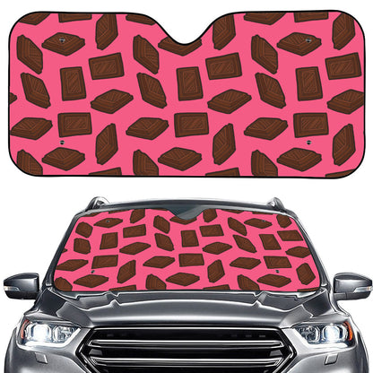 Pieces of Chocolate Pattern Print Car Windshield Sun Shade