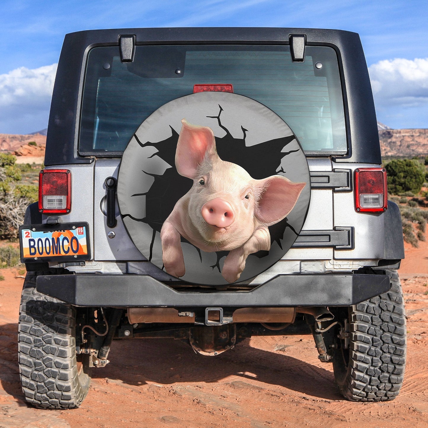 Pig 3D Funny Jeep Funny Spare Tire Cover