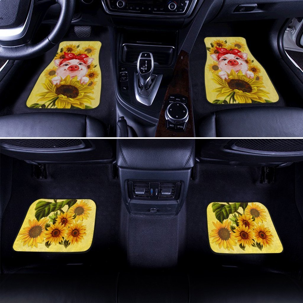Pig Sunflower Custom Car Floor Mats