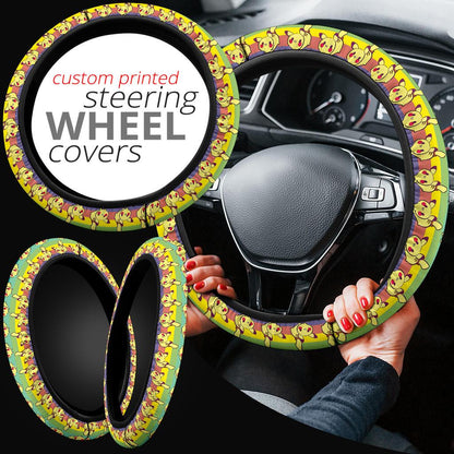 Pikachu 1 Anime Custom Car Steering Wheel Cover
