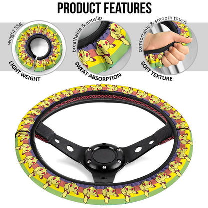 Pikachu 1 Anime Custom Car Steering Wheel Cover