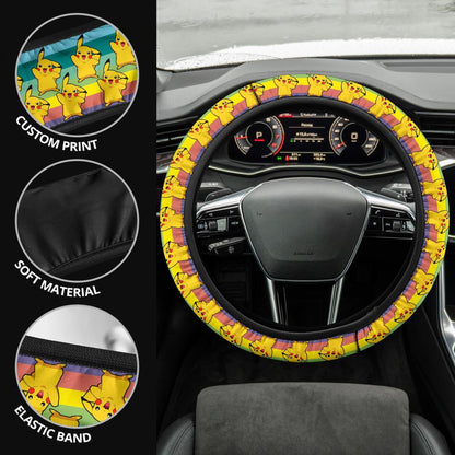 Pikachu Anime Custom Car Steering Wheel Cover