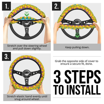 Pikachu Anime Custom Car Steering Wheel Cover