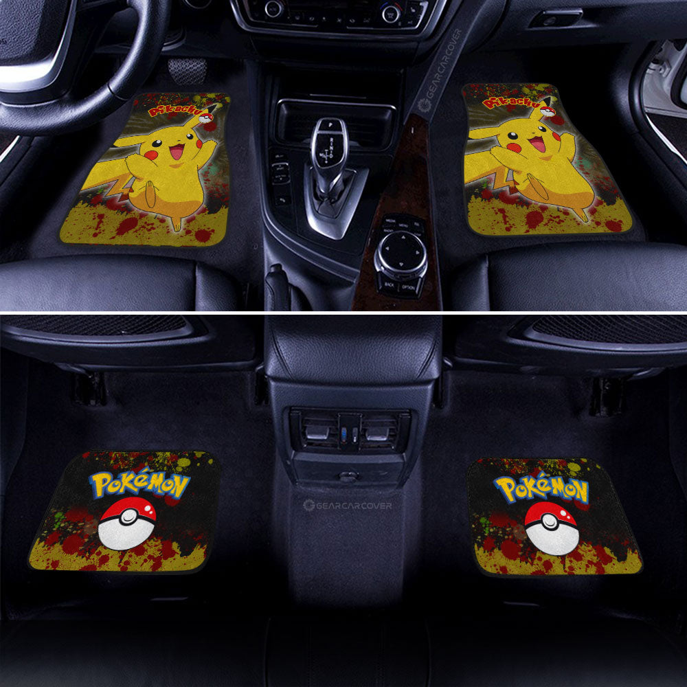 Pikachu Car Floor Mats Custom Tie Dye Style Anime Car Accessories