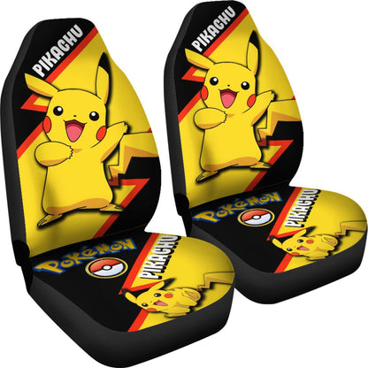Pikachu Car Seat Covers Custom Anime Pokemon Car Accessories