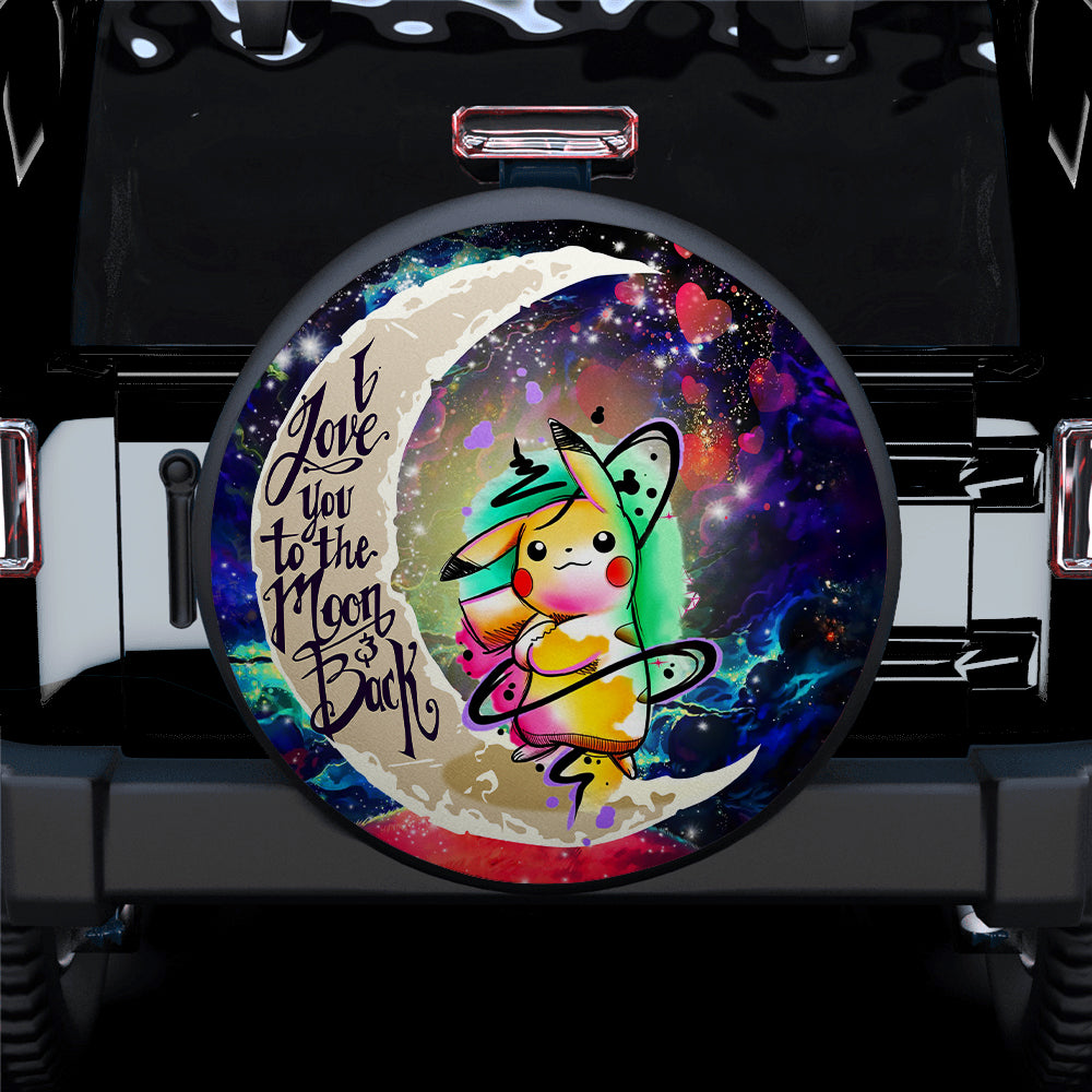 Pikachu Color Love You To The Moon Galaxy Car Spare Tire Cover