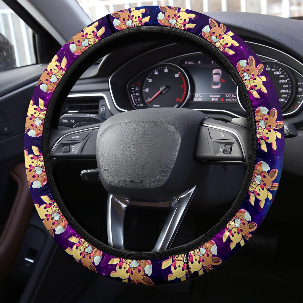 Pikachu Eevee Car Steering Wheel Cover