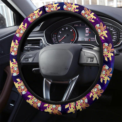 Pikachu Eevee Car Steering Wheel Cover