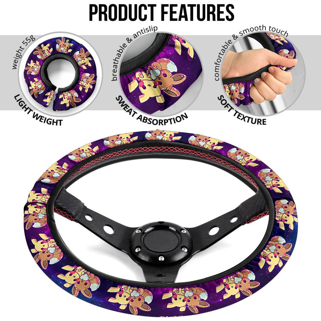 Pikachu Eevee Car Steering Wheel Cover