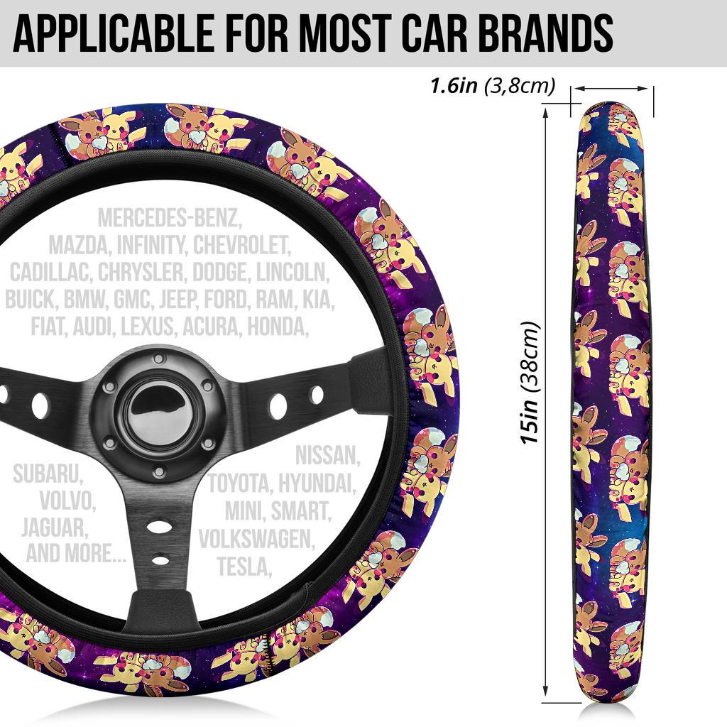 Pikachu Eevee Car Steering Wheel Cover