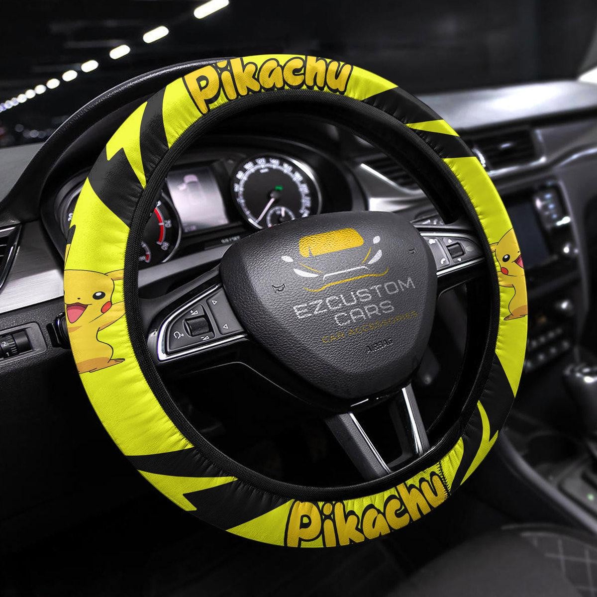 Pikachu Pokemon Anime Steering Wheel Cover