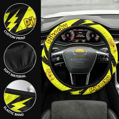Pikachu Pokemon Anime Steering Wheel Cover