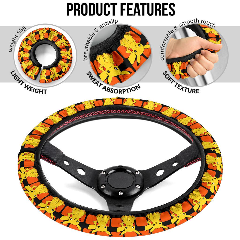Pikachu Premium Car Steering Wheel Cover