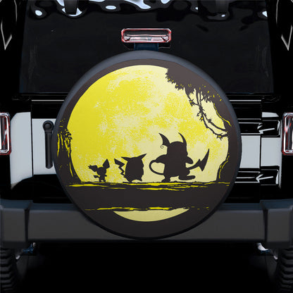 Pikachu Raichu In Moon Night Car Spare Tire Cover