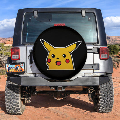 Pikachu Shocked Meme Jeep Car Spare Tire Cover