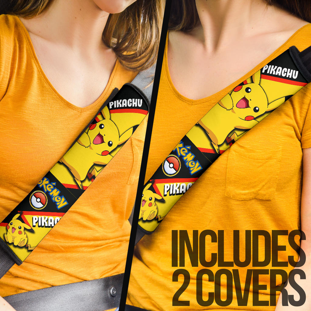 Pikachu car seat belt covers Anime Custom Car Accessories