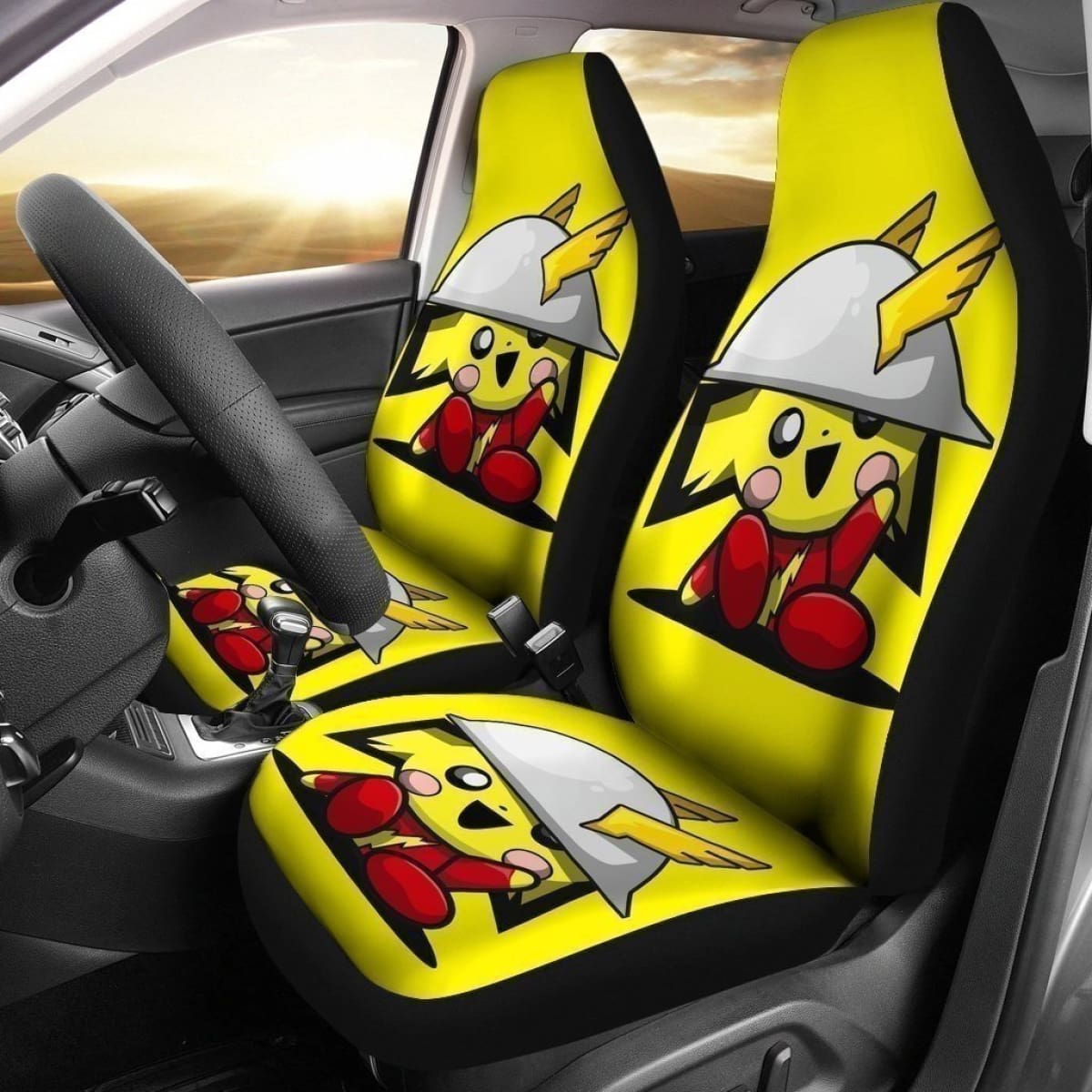 Pikathor Car Seat Covers Funny Pika And Thor Universal Fit 194801