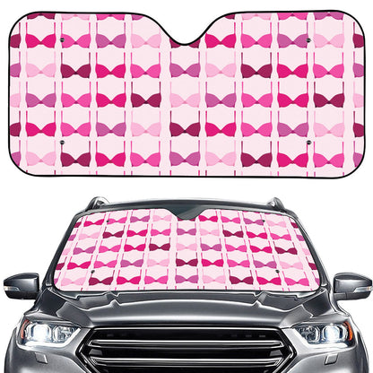 Pink Bra Breast Cancer Pattern Print Car Windshield Sun Shade